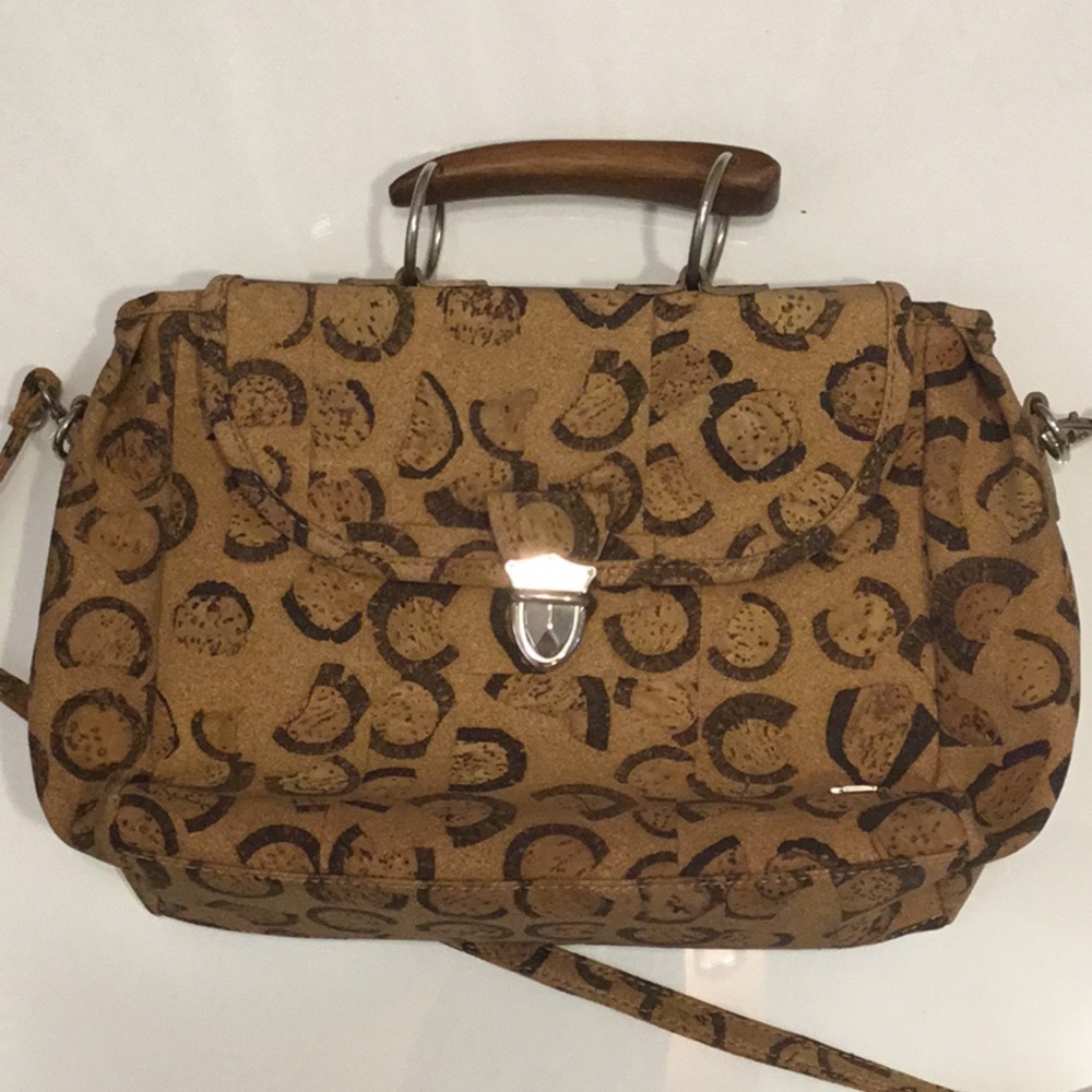 Natural eco-friendly authentic cork bag.